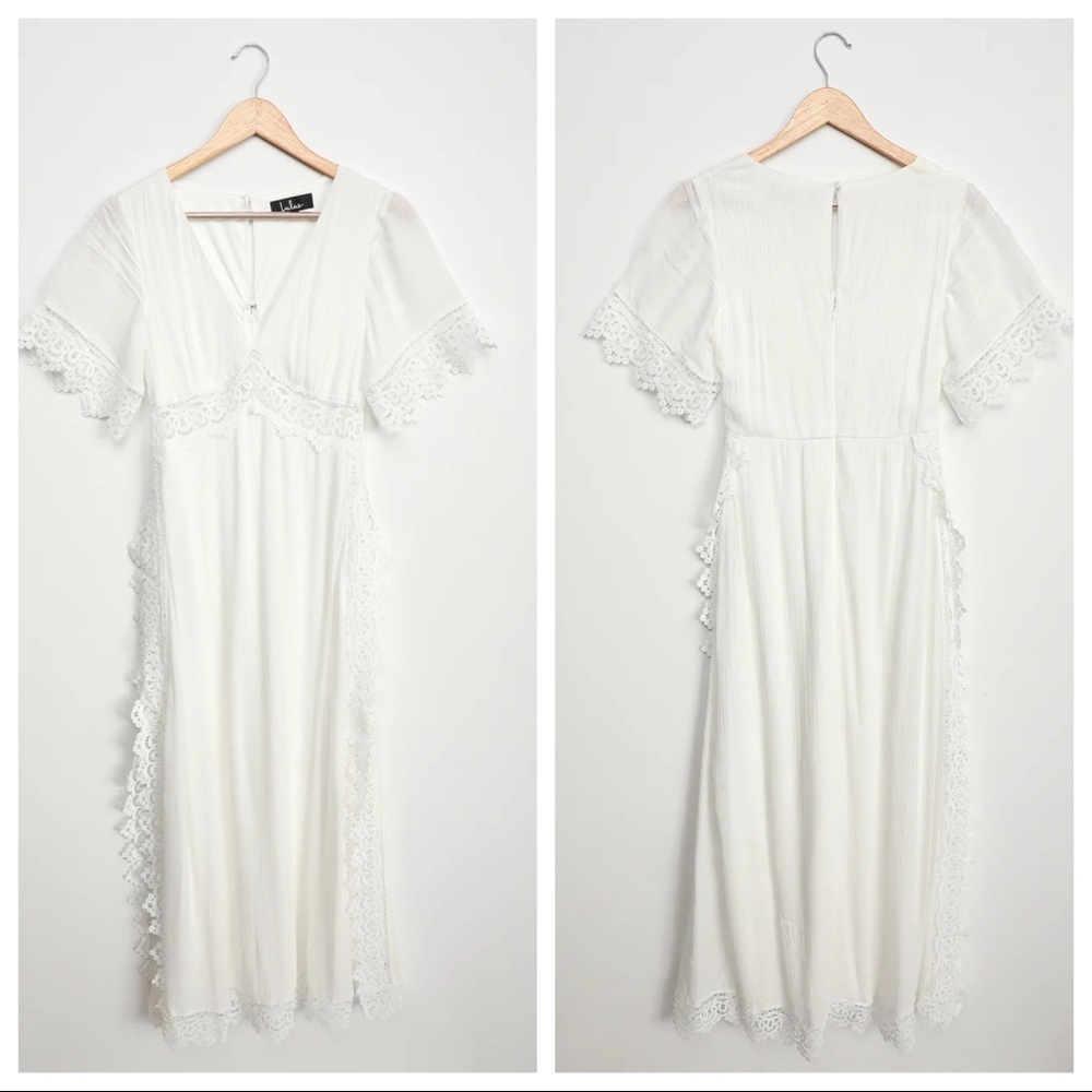 NWOT Lulus Sweeten the Occasion White Lace Maxi Dress - Picture 12 of 17